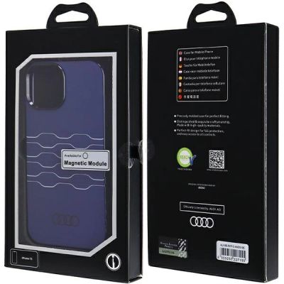7. Etui Audi IML MagSafe na iPhone 15 / 14 / 13 - niebieskie