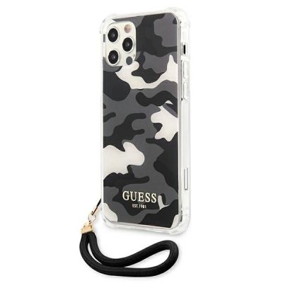 2. Etui Guess Camo Collection na iPhone 12 / iPhone 12 Pro - czarne