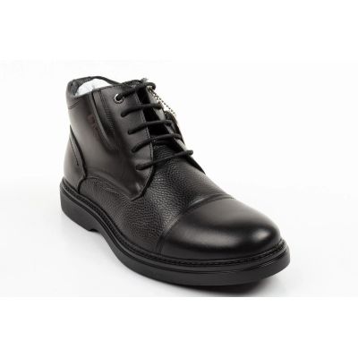 2. Lee Cooper buty męskie eleganckie skórzane czarne trzewiki ocieplane