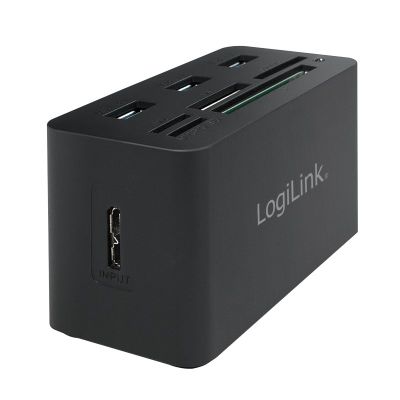 2. LogiLink CR0042 stacja dokująca Przewodowa USB 3.2 Gen 1 (3.1 Gen 1) Type-A Czarny