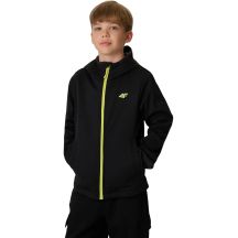Kurtka dla chłopca 4F softshell M598 głęboka czerń 4FJWAW26TSOFM598 20S