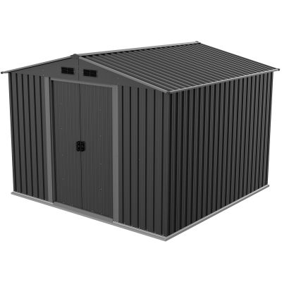 9. DOMEK OGRODOWY NARZĘDZIOWY METALOWY 257X257X202CM