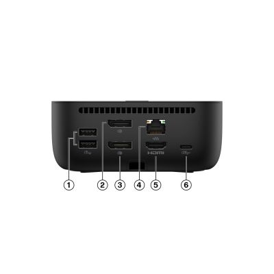 3. Stacja dokująca + zasilacz HP USB-C Dock G6 100W czarna 9X3V1UT#ABB
