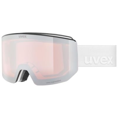 2. Uvex 5506651030 gogle do sportów zimowych Lustro Unisex Biały Cylindryczna (płaska) soczewka