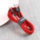 4. Kabel Baseus Cafule USB-A / USB-C QC 3.0 3A 1 m - czerwony