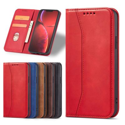 15. Magnet Fancy Case etui iPhone 14 Pro pokrowiec z klapką portfel podstawka czerwone