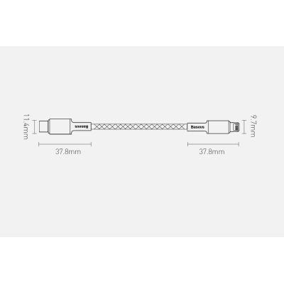 21. Kabel Baseus CATLGD-A02 Lightning - USB-C PD 20W 480Mb/s 2m - biały