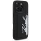4. Etui Karl Lagerfeld HC Grained PU Cardslot Metal Signature na iPhone 16 Pro - czarne