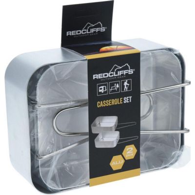 6. MENAŻKA MISKI TURYSTYCZNE DO ZAPIEKANIA CASSEROLE 2SZT. ALUMINIUM REDCLIFFS