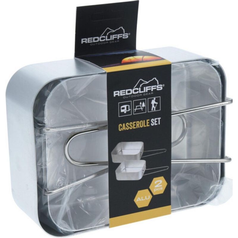 6. MENAŻKA MISKI TURYSTYCZNE DO ZAPIEKANIA CASSEROLE 2SZT. ALUMINIUM REDCLIFFS
