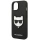 6. Etui Karl Lagerfeld Saffiano Choupette Head Patch na iPhone 14 Plus - czarne