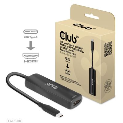 2. CLUB3D CAC-1588 adapter kablowy 0,17 m USB Type-C HDMI Czarny