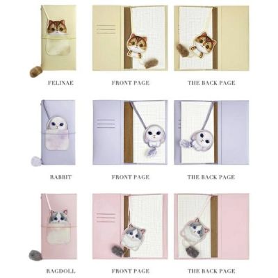 6. Zestaw Nimmy Big Eyed Pet 2.0 Rabbit 2w1 notatnik + długopis - fioletowy