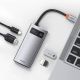 9. Baseus Metal Gleam 4w1 wielofunkcyjny HUB USB Typ C - USB Typ C Power Delivery 100 W / HDMI 4K 30 Hz / USB 3.2 Gen 1 / USB 2.0 (CAHUB-CY0G)