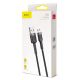 18. Baseus Cafule Cable wytrzymały nylonowy kabel przewód USB / micro USB 2A 3M czarno-szary (CAMKLF-HG1)