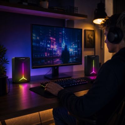 8. ESPERANZA GŁOŚNIKI 2.0 USB LED RAINBOW FREVO EGS105