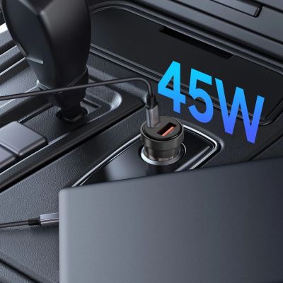 5. Ładowarka samochodowa Tech-Protect CC03 45 W 2-porty USB-A / USB-C - czarna
