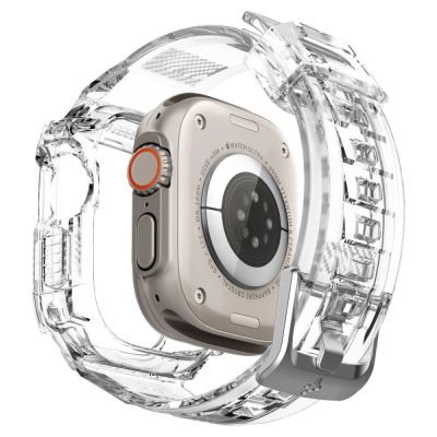 4. Etui z paskiem Spigen Rugged Armor Pro na Apple Watch Ultra (49 mm) - przezroczyste