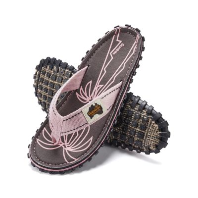 3. Gumbies japonki unisex ISLANDER FLIP-FLOP PALM LEAF PINK