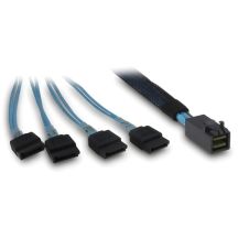 Inter-Tech SFF-8643 - 4x SATA/SAS 0,7 m 12 Gbit/s Niebieski