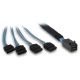 Inter-Tech SFF-8643 - 4x SATA/SAS 0,7 m 12 Gbit/s Niebieski