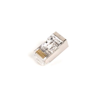 4. Wtyk RJ45 (8P8C) przelotowy, kat.6, ekranowany, AWG 26-24, opakowanie 100 szt.