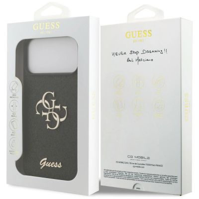 8. Etui Guess Fixed Glitter Big 4G na iPhone 17 Pro Max / 18 Pro Max - czarne