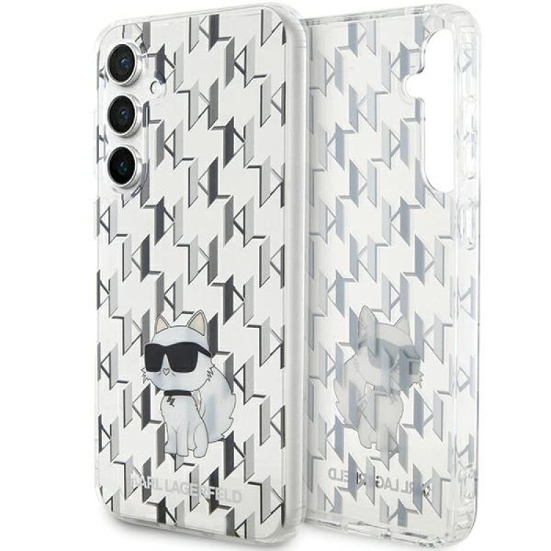 Etui Karl Lagerfeld Monogram Choupette na Samsung Galaxy S23 FE - przezroczyste