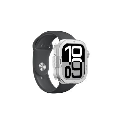 4. Etui metalowe AMAZINGTHING Titan Pro na Apple Watch 11 46mm aluminiowe - srebrne