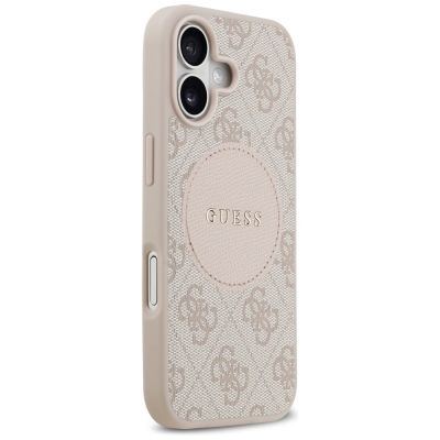 4. Etui Guess 4G Circle Classic Logo MagSafe na iPhone 17 - różowe