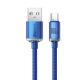 2. Baseus Crystal Shine Series kabel przewód USB do szybkiego ładowania i transferu danych USB Typ A - USB Typ C 100W 2m niebieski (CAJY000503)