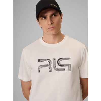 3. T-shirt regular z nadrukiem męski 4F | Robert Lewandowski RL9KSS26TTSHM3938-11S