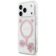 2. Etui Guess Resin Flowers Glitter MagSafe na iPhone 17 Pro - różowe