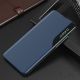 3. Etui Eco Leather View Case elegancki futerał z klapką i podstawką na iPhone 16e / 17e - niebieskie