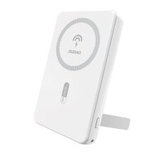 Powerbank magnetyczny Dudao K14S+ 10000mAh 22.5W USB-A + USB-C kompatybilny z MagSafe z podstawką - biały