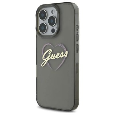 2. Etui Guess IML Heart na iPhone 16 Pro Max - czarne