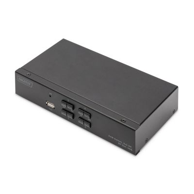 2. Przełącznik KVM, 4 portowy, 4K 60Hz, 4xDP IN, 1xDP OUT, 2xUSB A, 2x Audio IN&OUT