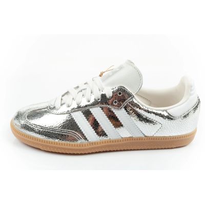 2. Adidas buty damskie sportowe Samba OG srebrne sneakersy modne skóra