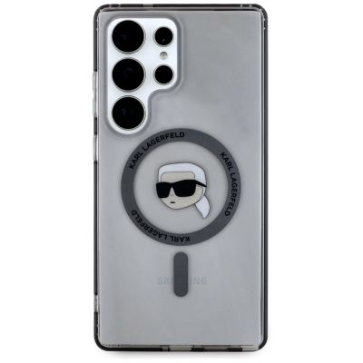 3. Etui Karl Lagerfeld Button Karl Head Printed Logo MagSafe Samsung Galaxy S25 Ultra czarny