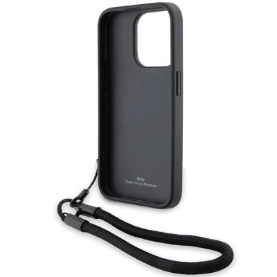 6. Etui BMW Signature Leather Wordmark Cord na iPhone 15 Pro Max - czarne