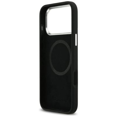 7. Etui Mercedes Silicone Vintage Logo MagSafe na iPhone 17 Pro Max - czarne