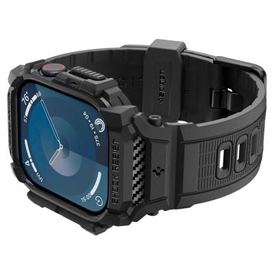 7. Etui Spigen Rugged Armor na Apple Watch 10 46 mm - czarne