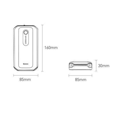 18. Baseus powerbank Power Starter Jump Starter urządzenie rozruchowe booster 10000mAh 12V (1000A / 500A) + kable krokodylki czarny (CGNL020101)