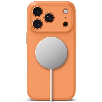 3. Etui Tech-Protect Silicone MagSafe na iPhone 17 Pro Max - pomarańczowe
