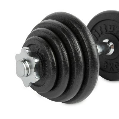 13. VIRTUFIT REGULOWANY ZESTAW HANTLI PRO - ZESTAW SZTANGI - ŻELIWO - 1 X 15 KG