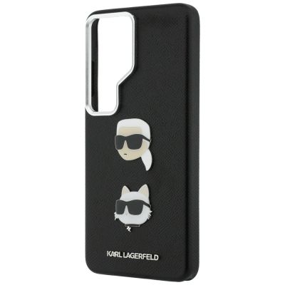 6. Etui Karl Lagerfeld Saffiano Double Heads Metal na Samsung Galaxy S26 Ultra - czarne
