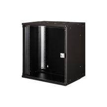 Szafa sieciowa wisząca 19" 12U, SOHO PRO 595 x 540 x 400 mm, drzwi szyba, czarny, niezłożona, 60kg