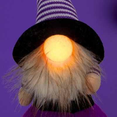 10. FIGURKA DEKORACYJNA NA DYNI 25CM LED HALLOWEEN FIOLET