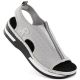 19. Komfortowe sandały wsuwane Rieker W RKR686 metallic 