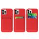 8. Card Case silikonowe etui portfel z kieszonką na kartę dokumenty do iPhone 12 Pro Max pomarańczowy